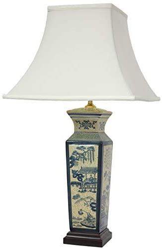 Handmade Vase Oriental Lamp (China) White Modern