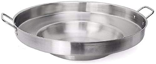 Large 22 Inch Round Stainless Steel Wok Griddle Cooker 1 Piece