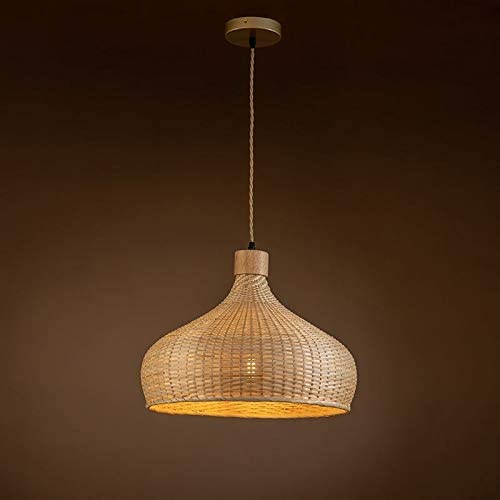 Light 13" X 17 7" Brown Bohemian Eclectic Rattan Dimmable - Diamond Home USA