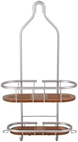 Tia Large Over Showerhead Rustproof Shower Caddy Teak