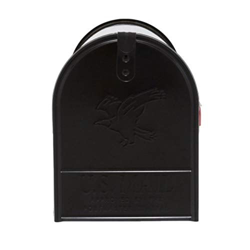 Black XL Mailbox Extra Large Galvanized Steel Metal US Mail Box Rural Size Outside Curbside Horizontal Farmhouse Classic 23 58L X 8 75W X 11 5H