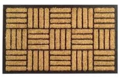 Cross Coir Door Mat (30 X 18) 30 18 Natural Modern