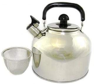 Large 4 5 Liter Stainless Steel Tea Kettle Infuser Silver