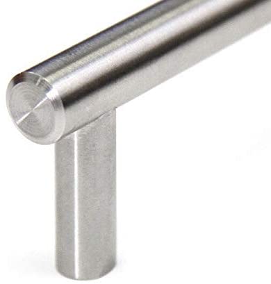 Solid Stainless Steel Cabinet Bar Pull Handles (Case 4) Grey Nickel Finish - Diamond Home USA