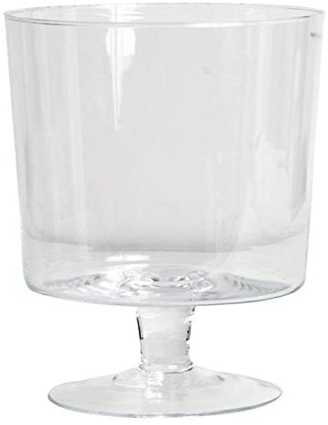 Trifle Bowl/FTD Centerpiece 9" Clear Solid Glass 1 Piece - Diamond Home USA