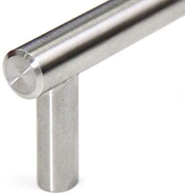 24 inch (600mm) 100 percent Solid Stainless Steel Cabinet Bar Pull Handles 24 inches (Set 4) Grey Nickel Finish