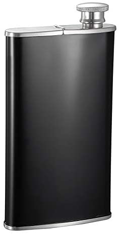 Black Matte 4 Oz Flask Built Cigar Case Stainless Steel 1 Piece