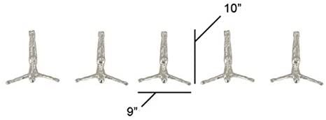 Set 5 Contemporary 10 Inch Upside Down Nickel Sculptures Silver Modern - Diamond Home USA