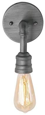 Farmhouse 1 Light Wall Lighting Bathroom Sconce Grey Industrial Metal Includes Hardware - Diamond Home USA