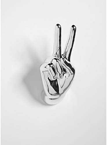 Interior Illusions Plus Silver Peace Hand Wall Mount 9" Tall