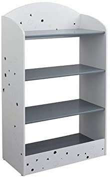 Kids Bookshelf Grey White Modern Contemporary Transitional MDF Painted Includes Hardware - Diamond Home USA