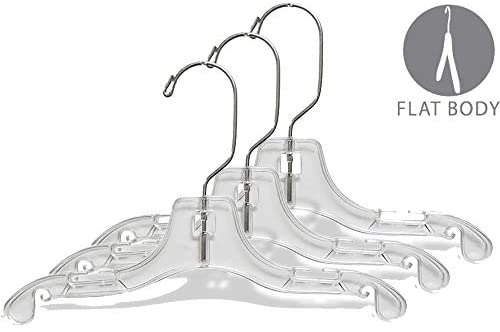MISC 10 Inch Clear Plastic Baby Top Hanger Notches Swivel Hook Box 100
