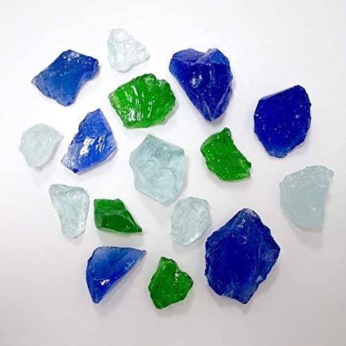 Patio Heaters 20lbs Recycled Fire Pit Glass Pacific Blend 25" l X 5 w X 5 h Color
