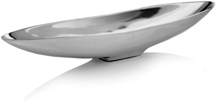 4 5" X 20" 3" Short Boat Tray Silver