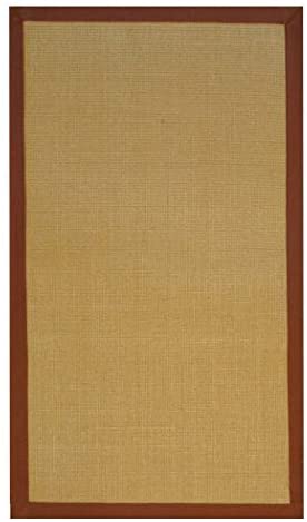 Handmade Natural Fiber Rug 2'6 X 4' Brown Geometric Oriental