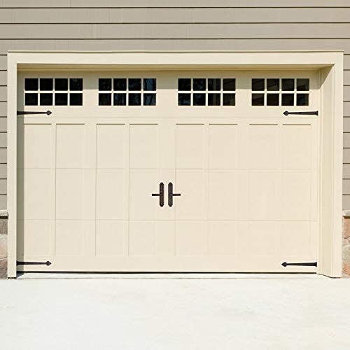 Hardware Rustic Aspen Magnetic Garage Door Set (6 Piece) Black Plastic Matte - Diamond Home USA