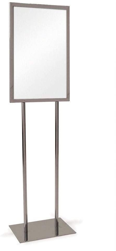 Heavy Duty Chrome 22" X Bulletin Sign Holder Flat