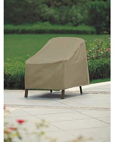 Basics Outdoor Patio Chair Cover 33" w X 34" d 31" h Beige Polyester Blend Water Resistant - Diamond Home USA