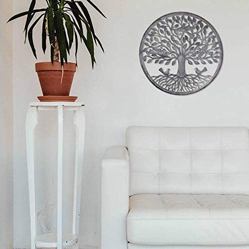 Handmade Birds Roots Tree Life Wall Art (Haiti) Industrial Metal - Diamond Home USA