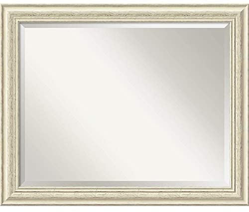 Large Country Whitewash Wall Mirror White Rustic Shabby Chic