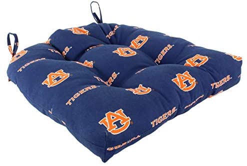 Tigers Indoor/Outdoor Seat Cushion Patio D 20" X 2 Tie Backs