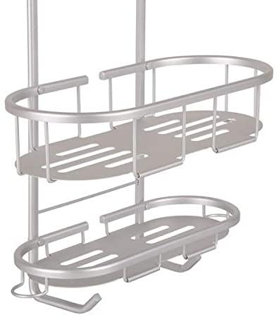 Flat Shelf Aluminum Over Showerhead Rustproof Shower Caddy Metal - Diamond Home USA