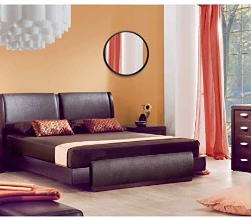 22 Inch Matte Black Hanging Wall Mirror Classic - Diamond Home USA