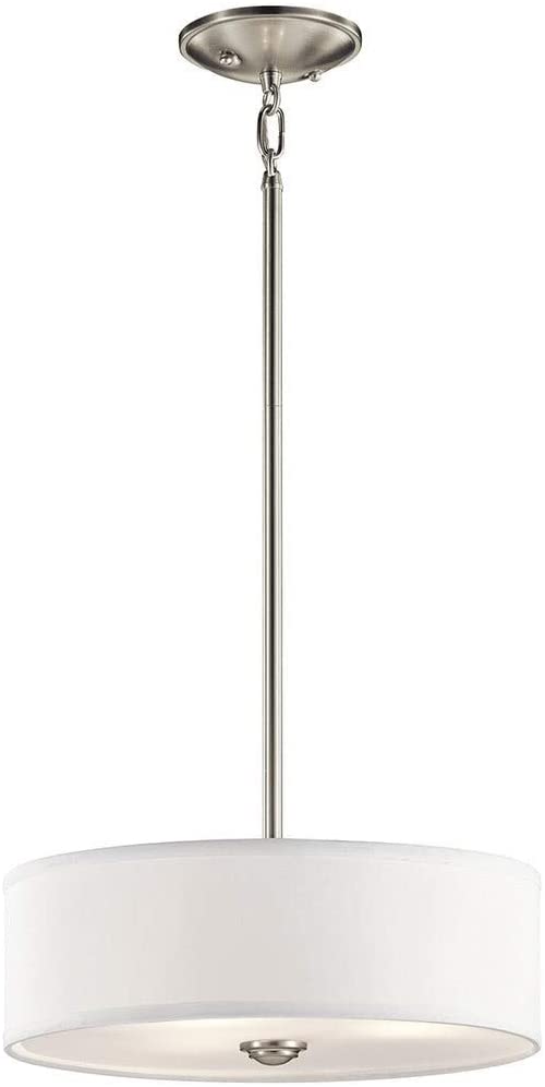 3 Light Brushed Nickel Semi Flush Mount Nickel