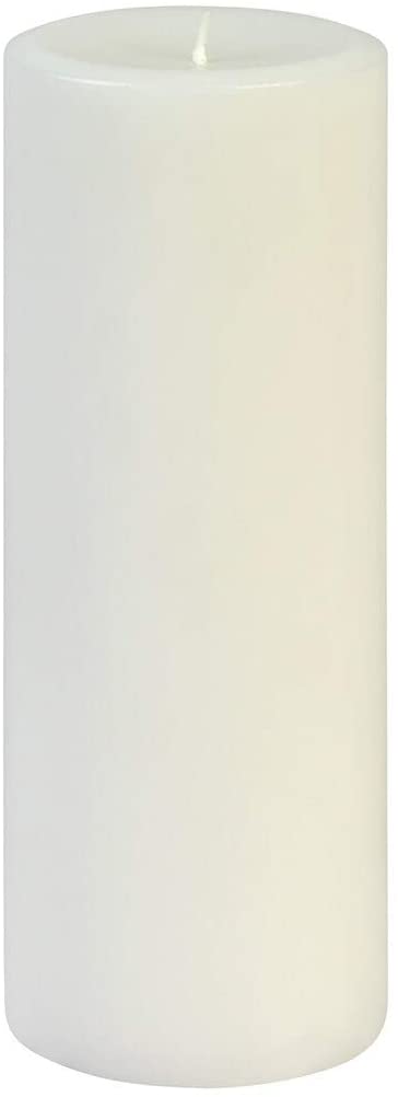 3 X 8 Inch White Pillar Candle Wax Handmade - Diamond Home USA