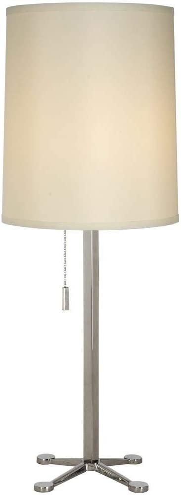1 Light Table Lamp Polished Chrome 29" h Cream