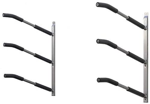 Univeral Paddle Board Wall Rack Triple Grey