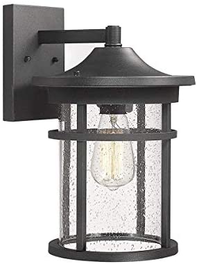 1 Light Wall Sconce Mounted Lightseeded Glass Shade Aluminum