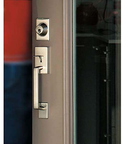 Modern Front Entrance Handleset Brass
