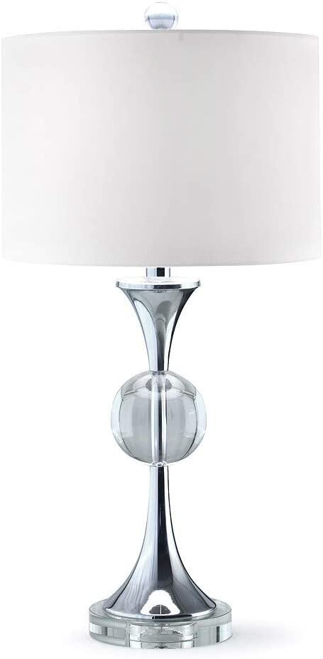 Crystal Table Lamp Clear Glam Modern Contemporary Chrome - Diamond Home USA