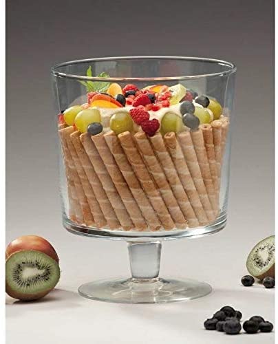 Trifle Bowl/FTD Centerpiece 9" Clear Solid Glass 1