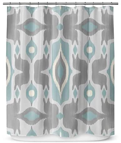 Cosmos Blue Shower Curtain by Marina 71x74 Blue Brown Grey