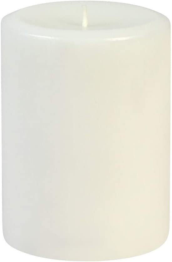 4 X 6 Inch White Pillar Candles Set 12 Wax Handmade - Diamond Home USA