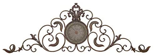 Metal Classic Horizontal Wall Decor Brown French Country Shabby Chic Natural Finish