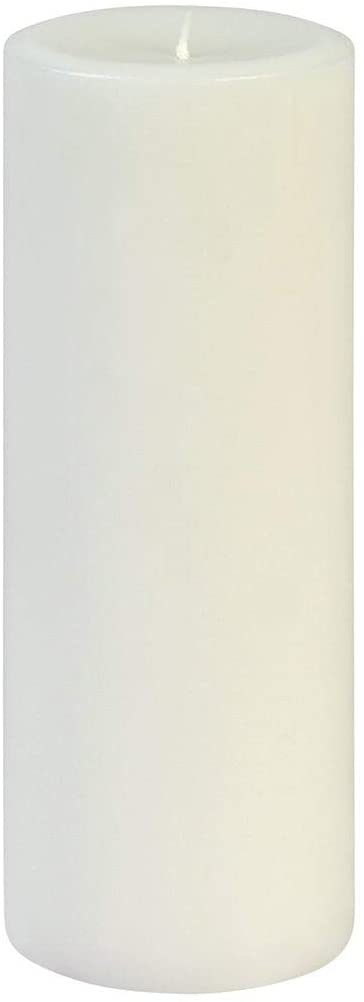 3 X 8 Inch White Pillar Candles Set 4 Wax Handmade - Diamond Home USA