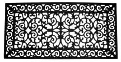Brooklyn Black ubber Door Mat (24 X 48) 24 48 Traditional