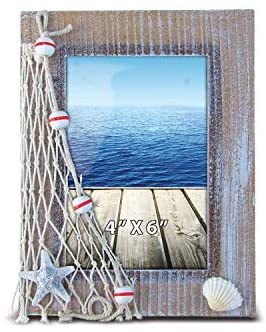 Nautical Brown Frame 4inchx6inch Color Rectangle