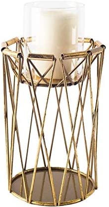 (Short) Table Top Candle Holder Gold