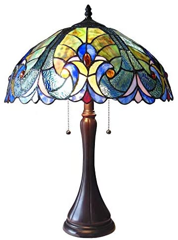 MISC Victorian Design 2 Light Dark Bronze Table Lamp Dimmable