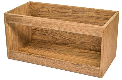 Teak Utility Shelf/hardcover Book Rack 15" L X 7 1/4" H D Brown No Accessories - Diamond Home USA