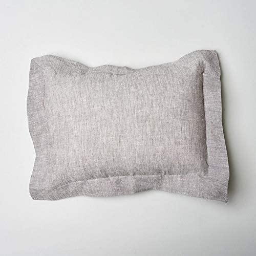 Toddler Pillow Grey Solid Color Modern Contemporary Linen