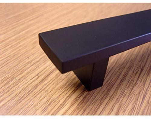 Contemporary 10 inch Rectangular Matte Black Cabinet Bar Pull Handle (Case 5) Aluminum - Diamond Home USA