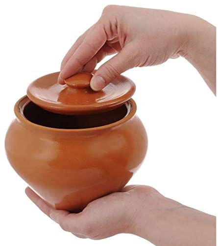 1 pc Stoneware Brown Round Ceramic 1 Piece Dishwasher Safe Handmade - Diamond Home USA