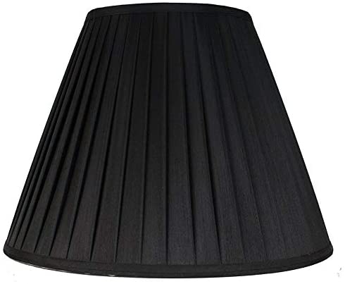 MISC Softback Empire Side Pleat Lampshade Faux Silk 6x14x9 Off White Spider Burgundy Black Off/White Red