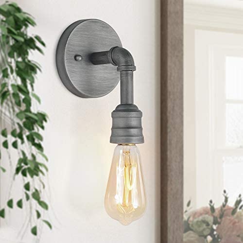 Farmhouse 1 Light Wall Lighting Bathroom Sconce Grey