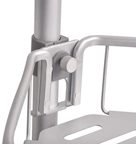 Flat Shelf Rustproof Shower Caddy Satin Chrome Corner Pole Metal - Diamond Home USA